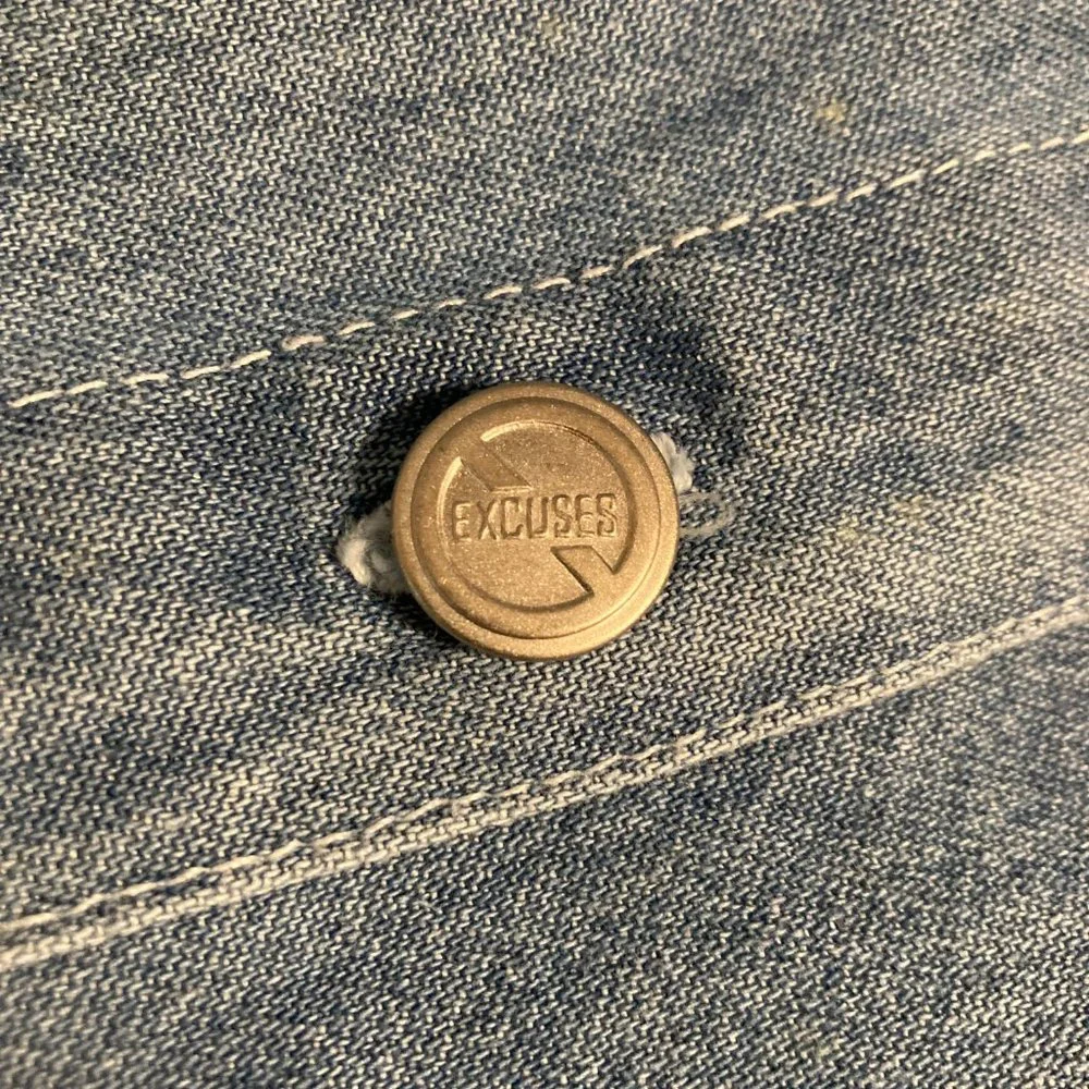 NWOT Vintage No Excuses Original Weathered Denim Sleeveless Dress Size M - Picture 10 of 16